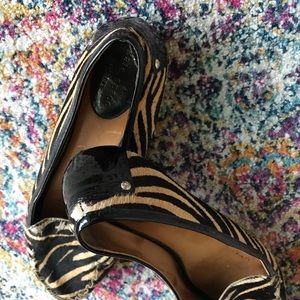 Kate Spade Calf Hair Zebra Loafers